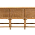 bali & pari Seranay Bohemian Scallop Light Honey Rattan Accent Bench