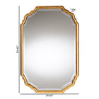 Baxton Studio Pacino Antique Goldleaf Accent Wall Mirror