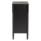 Baxton Studio Lucera Mid-Century Black Bobbin Wood 4-Drawer Chest