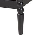 Baxton Studio Lucera Mid-Century Black Bobbin Wood 4-Drawer Chest