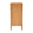 Baxton Studio Lucera Mid-Century Oak Brown Bobbin Wood 4-Drawer Chest