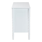 Baxton Studio Lucera Mid-Century White Bobbin Wood 6-Drawer Dresser