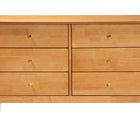 Baxton Studio Lucera Mid-Century Oak Brown Bobbin Wood 6-Drawer Dresser