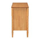 Baxton Studio Lucera Mid-Century Oak Brown Bobbin Wood 6-Drawer Dresser