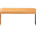 bali & pari Guevara Bohemian Light Honey Fluted Rattan Coffee Table