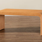 bali & pari Guevara Bohemian Light Honey Fluted Rattan Coffee Table
