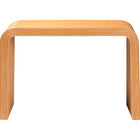 bali & pari Guevara Bohemian Light Honey Fluted Rattan Console Table