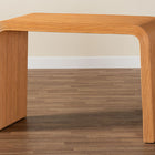 bali & pari Guevara Bohemian Light Honey Fluted Rattan Console Table
