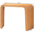 bali & pari Eilis Bohemian Light Honey Fluted Rattan Waterfall Console Table