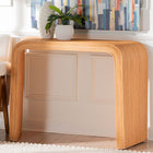 bali & pari Eilis Bohemian Light Honey Fluted Rattan Waterfall Console Table