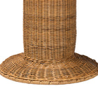 bali & pari Pabla Bohemian Light Honey Rattan Scalloped Console Table