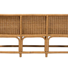 bali & pari Seranay Bohemian Scallop Light Honey Rattan 2-Piece Dining Nook Set