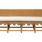 bali & pari Seranay Bohemian Scallop Light Honey Rattan Long Dining Bench