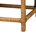 bali & pari Seranay Bohemian Scallop Light Honey Rattan Long Dining Bench