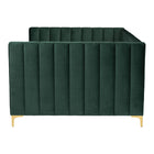 Baxton Studio Oksana Glam and Luxe Emerald Green Velvet and Gold Metal Full Daybed