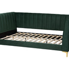 Baxton Studio Oksana Glam and Luxe Emerald Green Velvet and Gold Metal Full Daybed