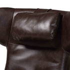 Baxton Studio Elwood Modern Brown Faux Leather 2-Piece Lounge Chair and Footrest Set