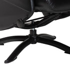 Baxton Studio Elwood Modern Black Faux Leather 2-Piece Lounge Chair and Footrest Set