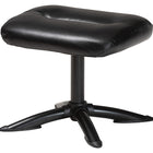 Baxton Studio Elwood Modern Black Faux Leather 2-Piece Lounge Chair and Footrest Set