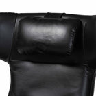 Baxton Studio Elwood Modern Black Faux Leather 2-Piece Lounge Chair and Footrest Set