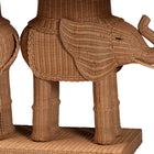 bali & pari Elissa Bohemian Honey Rattan Elephant Console Table