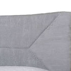 Baxton Studio Taylin Mid-Century Grey Corduroy and Oak Brown Wood Queen Bed