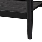 Baxton Studio Florica Art Deco Black Wood Queen 4-Piece Bedroom Set with Two Nightstands