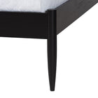 Baxton Studio Florica Art Deco Black Wood Queen 4-Piece Bedroom Set