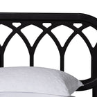 Baxton Studio Florica Art Deco Black Wood Queen Platform Bed