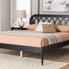 Baxton Studio Florica Art Deco Black Wood Queen Platform Bed