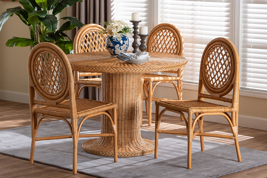Winslow Natural Rattan Dining Set