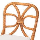 bali & pari Wilmer 5-Piece Rattan Dining Set - Round Wicker Table with Pedestal Base and 4 Side Chairs, Handwoven Boho Coastal Style for Dining, Kitchen or Sun Room, Light Honey