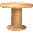 bali & pari Farrow Bohemian Braided Light Honey Rattan Dining Table