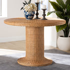 bali & pari Farrow Bohemian Braided Light Honey Rattan Dining Table