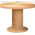 bali & pari Farrow Bohemian Braided Light Honey Rattan Dining Table