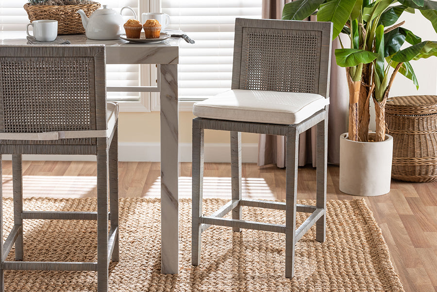 Sofia Natural Rattan Counter Stool