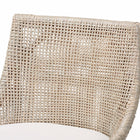 bali & pari Bella Swivel Rattan Bar Stool with Cushion - Handwoven Wicker Bar Chair with Backrest and Footrest, French Grey