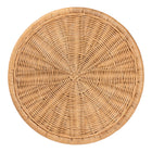 bali & pari Caroline Round Natural Rattan End Table - Handwoven Wicker Drum Shape Accent Table for Living Room or Sunroom, Light Honey
