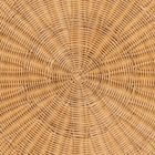bali & pari Caroline Round Natural Rattan Coffee Table - Handwoven Wicker Drum Shape Accent Table for Living Room or Sunroom, Light Honey