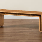 bali & pari Nevada Bohemian Light Honey Rattan Accent Bench