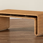 bali & pari Nevada Bohemian Light Honey Rattan Coffee Table