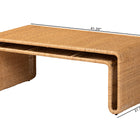 bali & pari Nevada Bohemian Light Honey Rattan Coffee Table