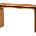 bali & pari Nevada Bohemian Light Honey Rattan Console Table