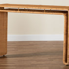 bali & pari Nevada Bohemian Light Honey Rattan Console Table
