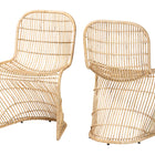 bali & pari Rosalba Bohemian Light Honey Rattan S-Curve Dining Chair