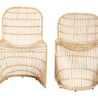 bali & pari Rosalba Bohemian Light Honey Rattan S-Curve Dining Chair