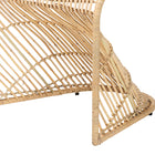 bali & pari Rosalba Bohemian Light Honey Rattan S-Curve Dining Chair