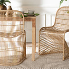 bali & pari Rosalba Bohemian Light Honey Rattan S-Curve Dining Chair