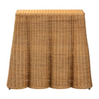 bali & pari Palm Scallop Natural Rattan Console Table - Handwoven Wicker Accent Table for Hallway or Entryway, Coastal & Boho Décor, Rectangle 36"