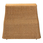 bali & pari Palm Scallop Natural Rattan Console Table - Handwoven Wicker Accent Table for Hallway or Entryway, Coastal & Boho Décor, Rectangle 36"